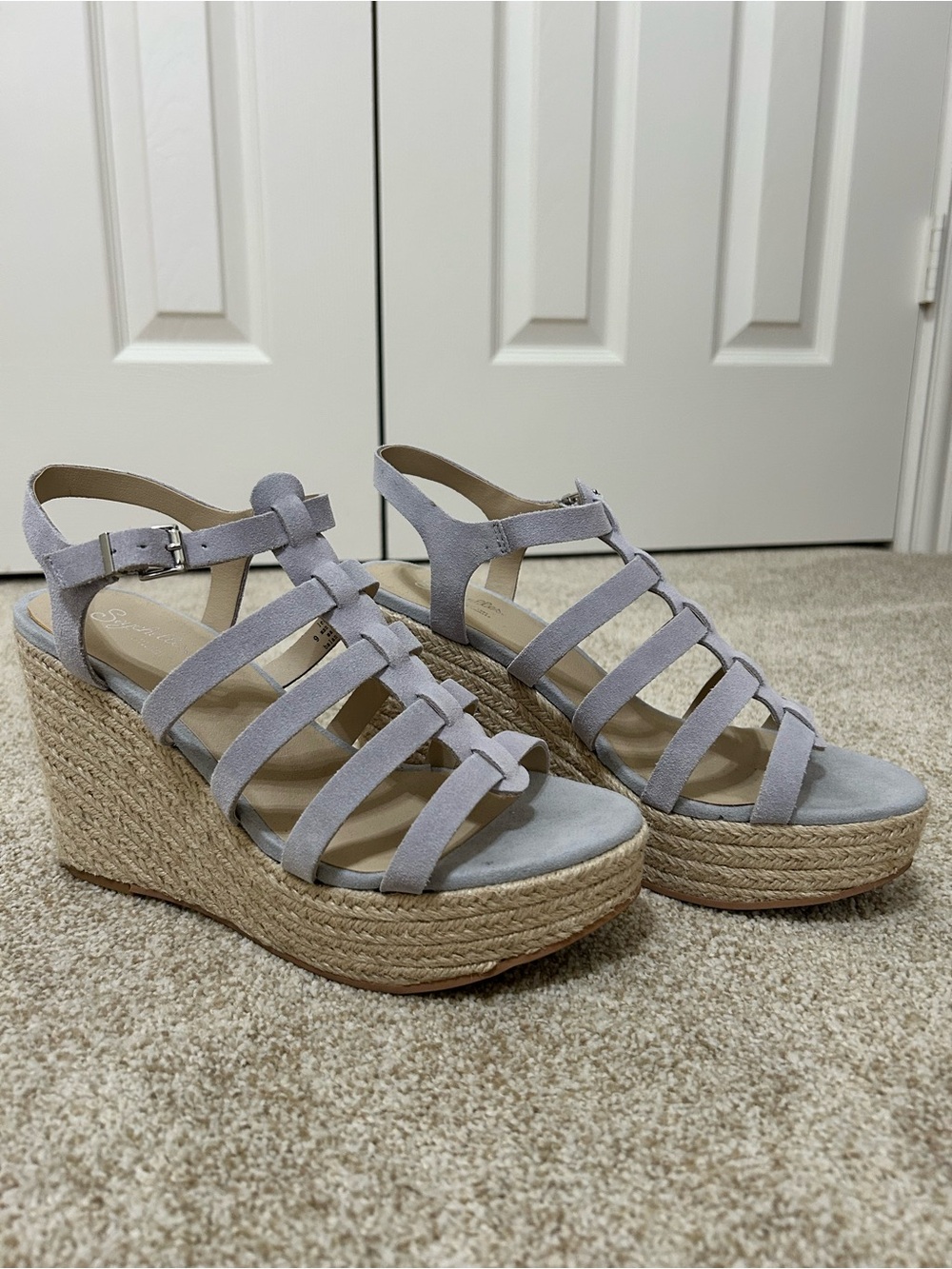 Seychelles Lavender Naturally Espadrille Wedge Sandal size 9
